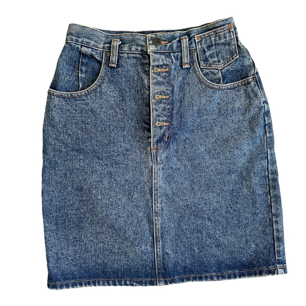 GAP VINTAGE WORKFORCE PENCIL SKIRT | Vintage 80s/90s Gap Denim Pencil Skirt 7/8